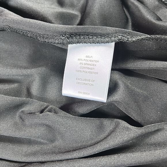 Chelsea and Violet black velvet and embroidered long sleeved dress, size xs - Picture 8 of 9